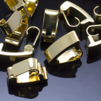Застежка Клипса латунь 10*4*5мм золото 2шт