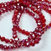 Скло 4мм 110-115шт з переливом св червоний матовий 04080аb