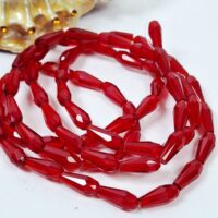 Скло крапля 4*9мм 65-68шт червона прозора 36837