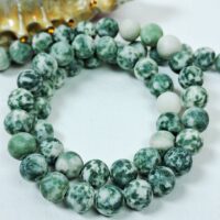 Яшма матова 7мм трав'яниста 36-37см 36259