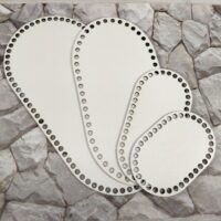 Донышко элипс 3мм 25*35см Белый для вязания сумки шкатулки