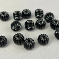 Намистини пластик бочонок-ромашка 9*11мм чорний 20г К9С3-6504