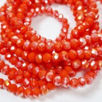 Скло 4мм 110-115шт з переливом кораловий матовий 04079-1ab