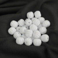 Намистини пластик бочонок-ромашка 9*11мм бiлий 20г К9С3-2924