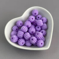 Намистини пластик бочонок-ромашка 9*11мм бузковий 20г К9С3-2901