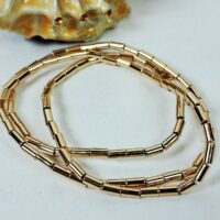 Гематит трубочка 2*4мм золото 28206