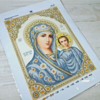 Virena А3Р-321 БМ Казанська в блакитному, набір для вишивки бісером та намистинами