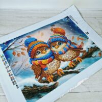 Virena А3Н-584 Горобці у зимку, схема для вишивки бісером