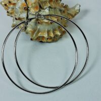 Сережки кiльця 7см срiбло 15947