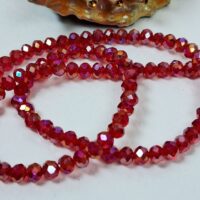 Скло 4мм 110-115шт з переливом прозорий червоний 04038ab