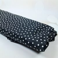 Бавовна 385*80см чорний з бiлим квадратом