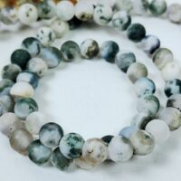 Агат 6,1-6,3мм моховий матовий 36-37см 36262