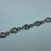 Ланцюг 3мм з намистинами 4,5мм 10см сталь гіпоалергенний сплав 34041