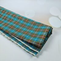 Бязь 146*81см клiтинка зелено-коричнева