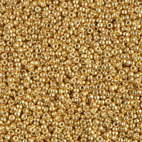 Бісер Miyuki Round Rocailles 15/0 5г RR-4202 металізований золотистий
