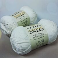 Газзал гіза матовий 125 (Gazzal Giza Matte) 50г/125м 5551 бiлий