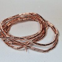 Гематит трубочка 2*4мм рожеве золото 24533