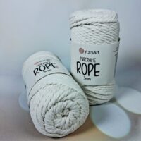ЯрнАрт макраме Роуп (YarnArt Macrame Rope) 3мм 752 бiлий