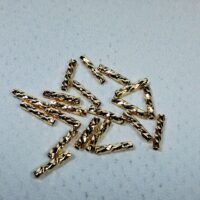 Намистини Трубочки латунь позолота 18К 7*1.5мм 20шт