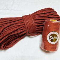 Шнур для прошивних корзин 5,5мм 50м Євровязаний №839 цегляний+ нитка в тон