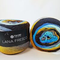 ЯрнАрт Лана Фреско (YarnArt Lana Fresco) 100г/380м 8102 меланж блакитний