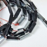 Гематит трубочка 4*13мм метал графiт 39-40см 36561
