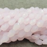 Скло крапля 4*6мм 60-63шт рожевий матовий 46054
