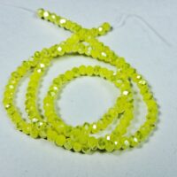 Скло 2*2,5мм 145шт жовтий матовий з переливом 02083ab