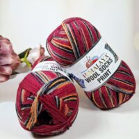 Гімалая Вул Сокс Принт (Himalaya Wool Socks Print) 100г/400м S43-03 червоно-чорний