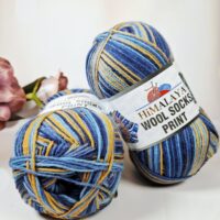 Гімалая Вул Сокс Принт (Himalaya Wool Socks Print) 100г/400м S17-05 жовто-блакитний
