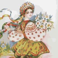 Картина за номерами 180709 Дівчина-весна Худ. Старовойтова 30*40см