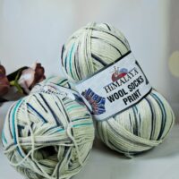 Гімалая Вул Сокс Принт (Himalaya Wool Socks Print) 100г/400м S61-07 молочно-чорний