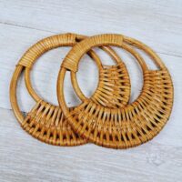 Бамбукові ручки руде дерево 17см №9 1пара