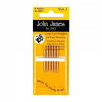 JJ48503E Голка для шиття з великим вушком №3 6 голок JohnJames (Англія)