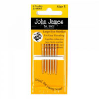 JJ48505E Голка для шиття з великим вушком №5 6 голок JohnJames (Англія)