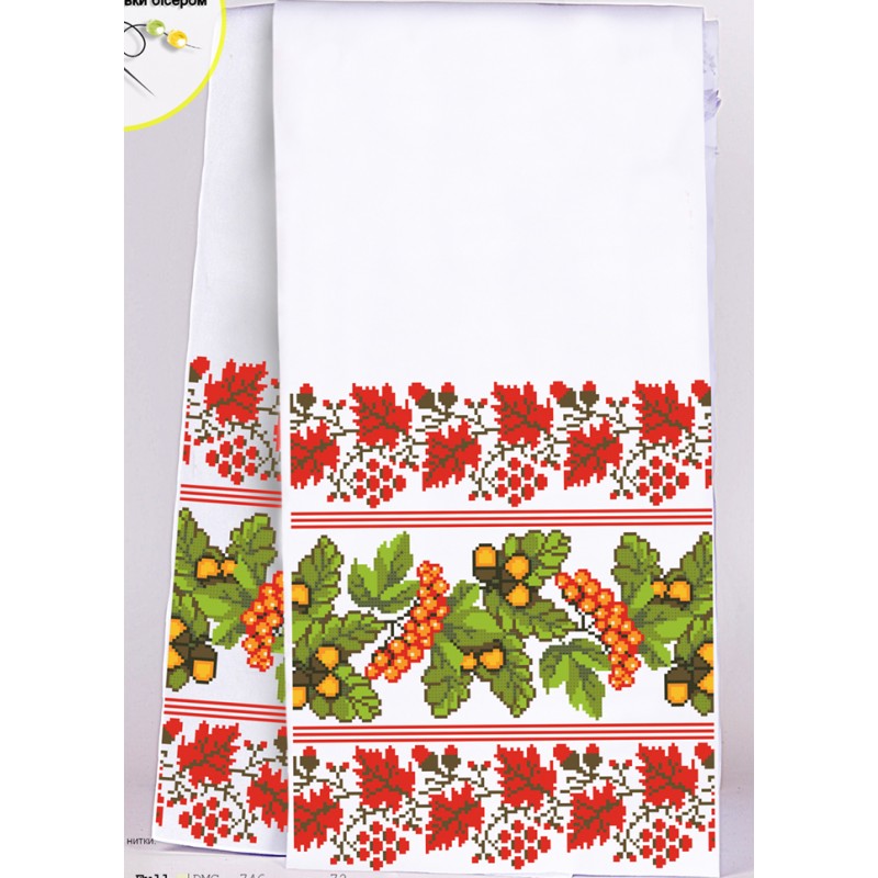 Бісер Арт Рушник на ікони для вишивки бісером(нитками) (8006) Калина/жолуді