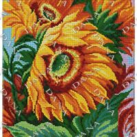 ДАНА-3376 Подсолнухи, схема под бисер