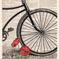 Картины бисером S-192 Велосипед, схема под бисер