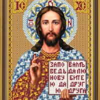 Новая Слобода БИС9034 Господь Иисус Христос, схема под бисер