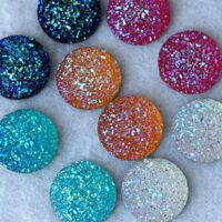 Полустразы Срединка 18мм цвет АВ, акрил