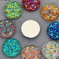 Полустразы Срединка 10мм цвет АВ, акрил