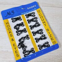 Гачки застібки для одягу №12 2,3см чорні 1шт 7578