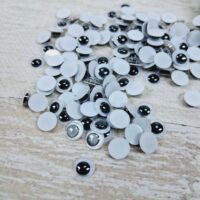 Очі круглі чорно-білі 6мм 10шт