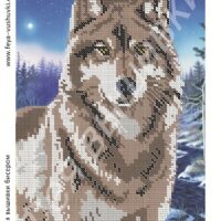 Фея Вышивки АВ-236 Волк, схема под бисер