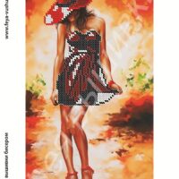 Фея Вышивки АВ-204 Весенний бриз. Девушка, схема под бисер