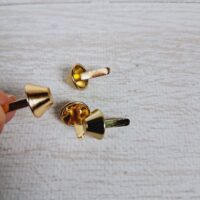 Ніжки для сумки пуклі 2 вусика 4шт 12х6мм золото СФ1206н49