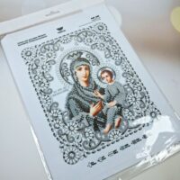 Virena А4Р-625 Богоматір Скоропослушниця в сріблі, схема для вишивки бісером