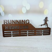 ПА-Н-021 Медальница Бег "Running" 65*25см черная