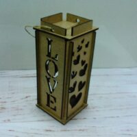 ПА-ДД-024 Светильник LOVE 8*8*18,6см ДВП