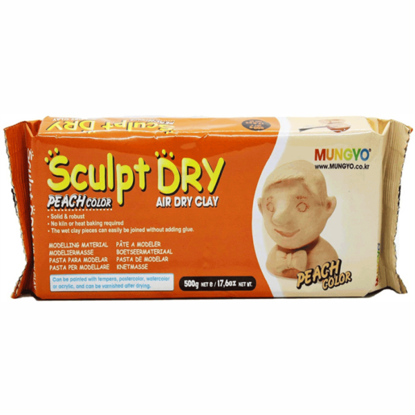 Масса для моделирования персиковая самозастывающая 500г ''Sculpt Dry'' MUNGYO